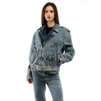 Moschino Multicolor Cotton Denim Jacket