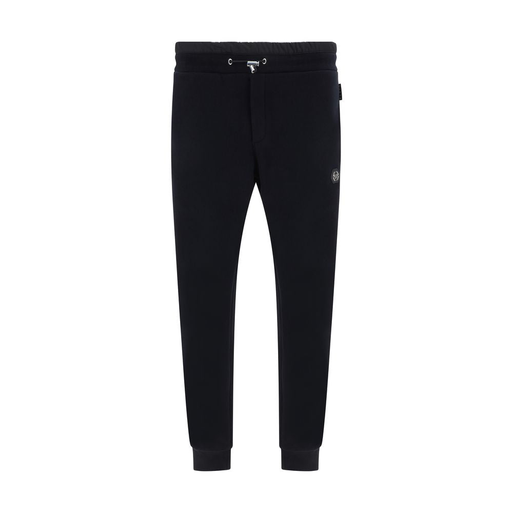 Philipp Plein Black Cotton Joggers Workout Pants