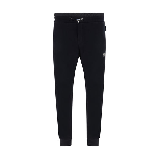 Philipp Plein Black Cotton Joggers Workout Pants