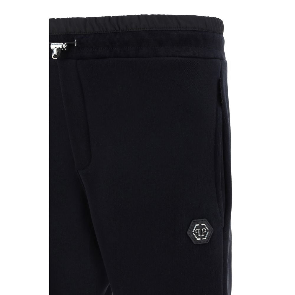 Philipp Plein Black Cotton Joggers Workout Pants