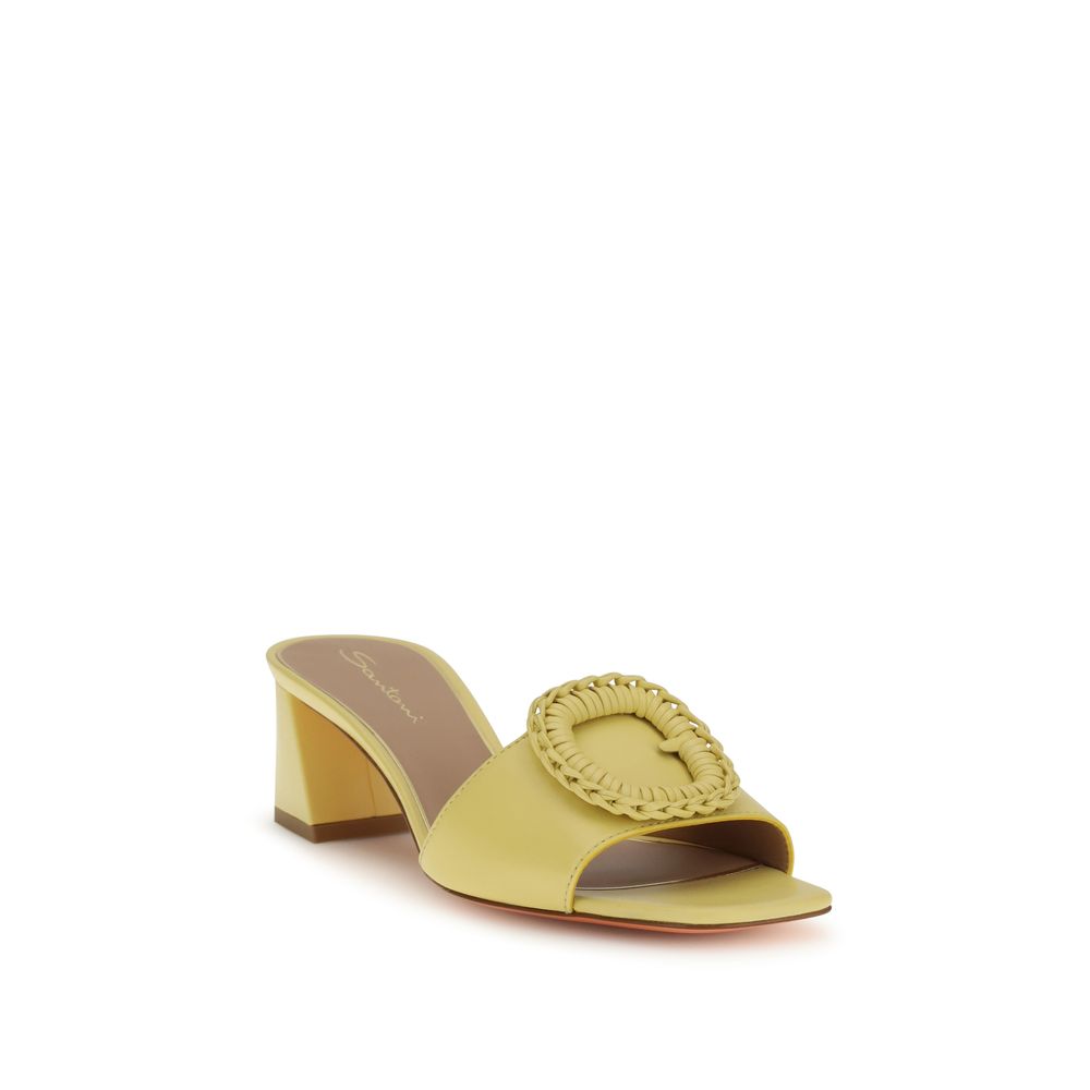 Santoni Bicolor Calf Leather Bos Taurus Sandals Santoni