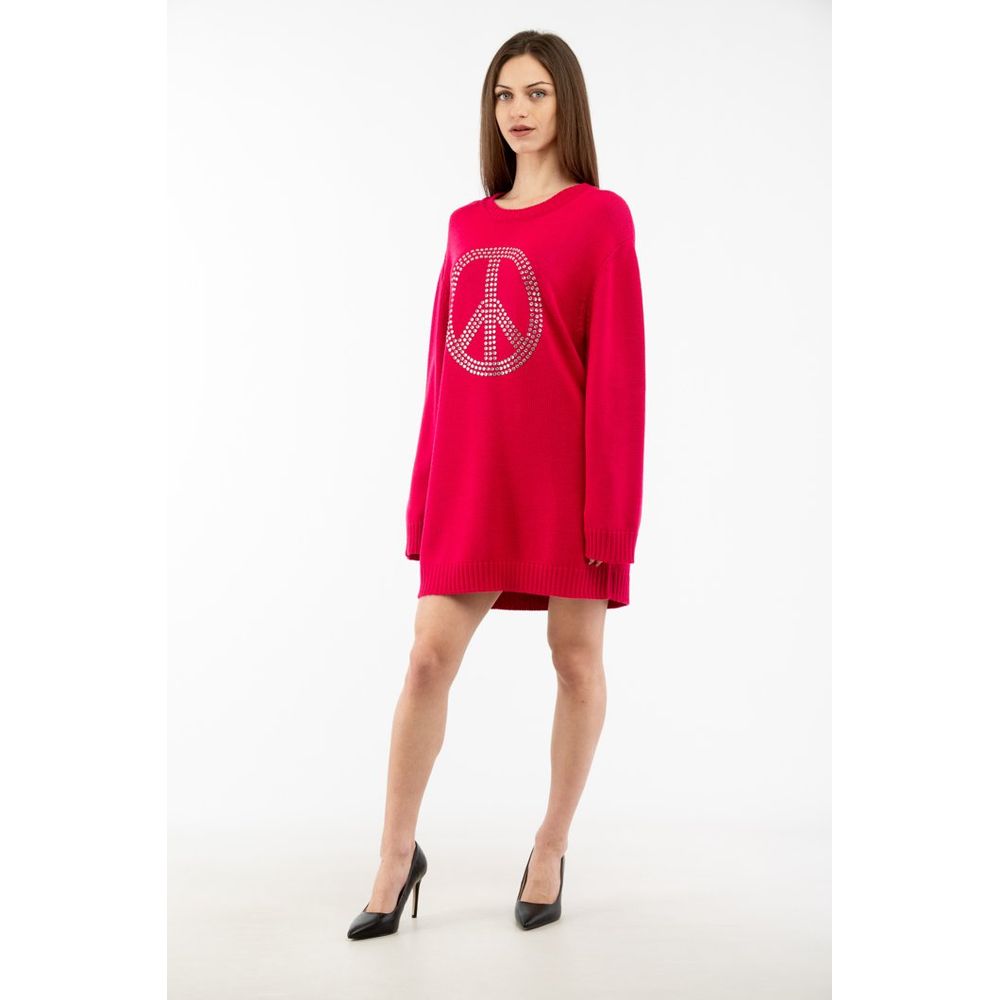 Moschino Fuchsia Wool Casual Dress - Eljoys Fashion 
