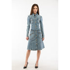 Moschino Blue Cotton Casual Dress