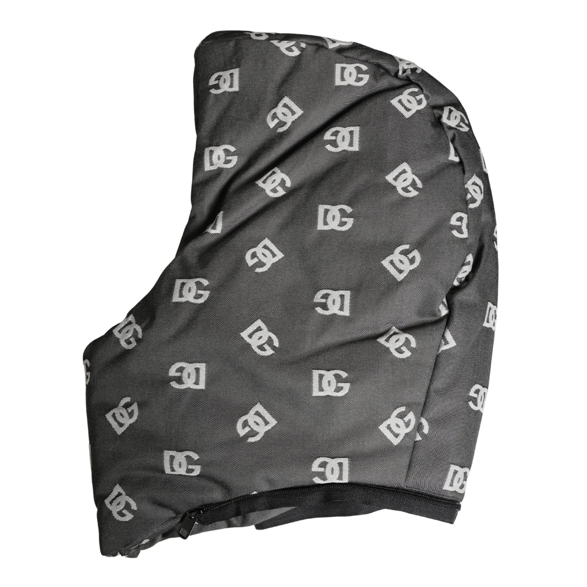 Dolce & Gabbana Black Logo Print Whole Head Wrap Capello Hat