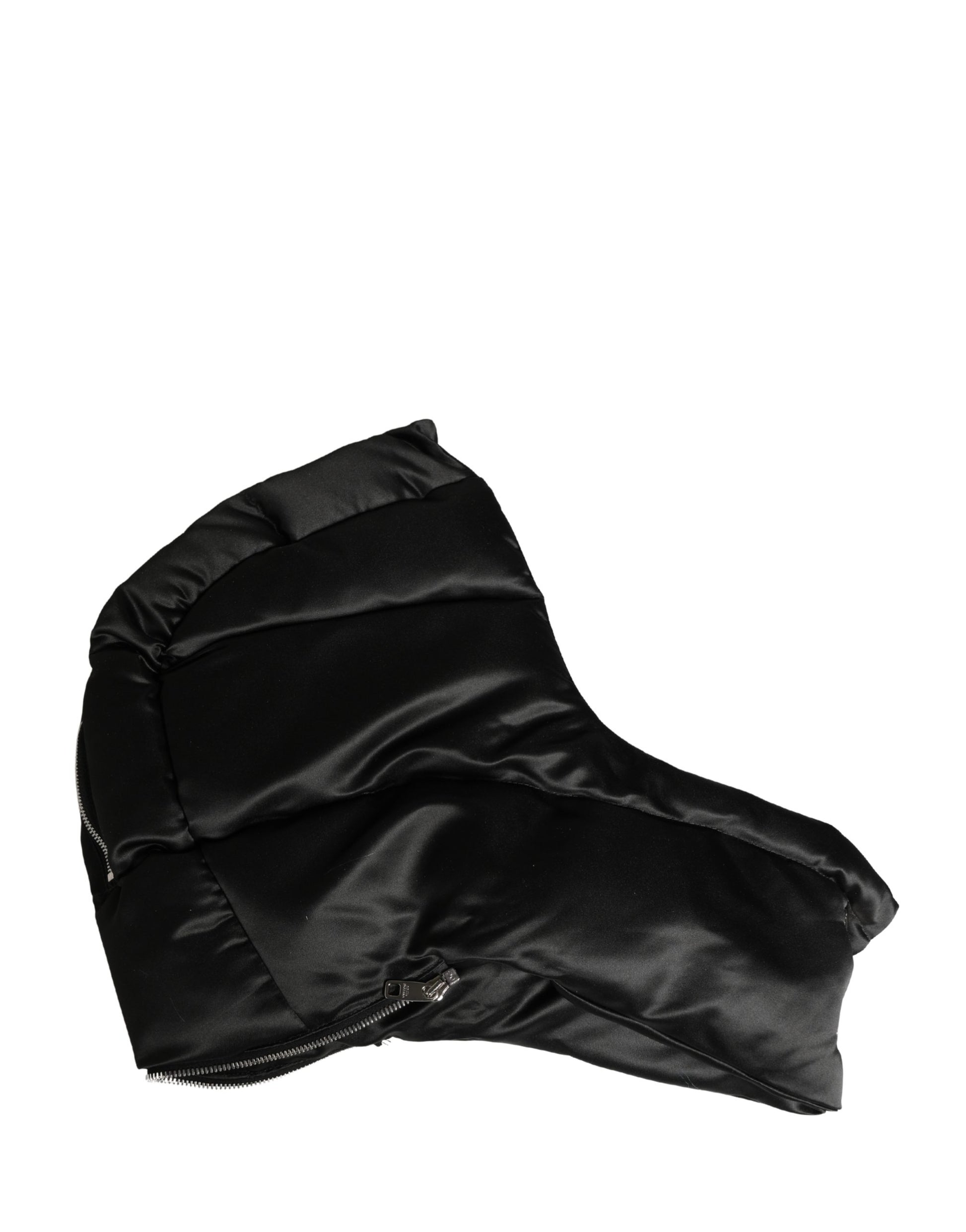 Dolce & Gabbana Black Polyester Whole Head Wrap Capello Hat