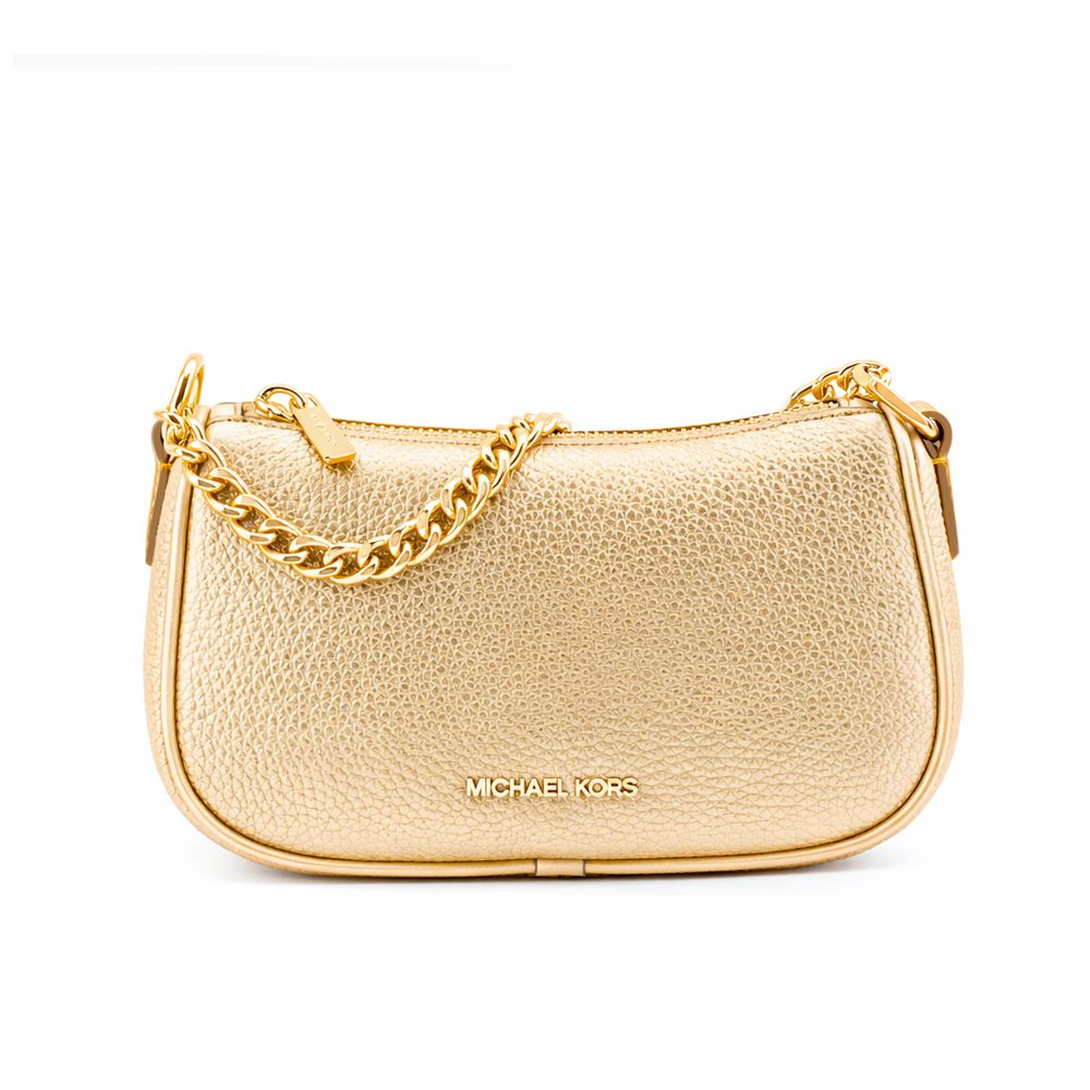 Michael Kors Gold Leather Shoulder Bag Michael Kors