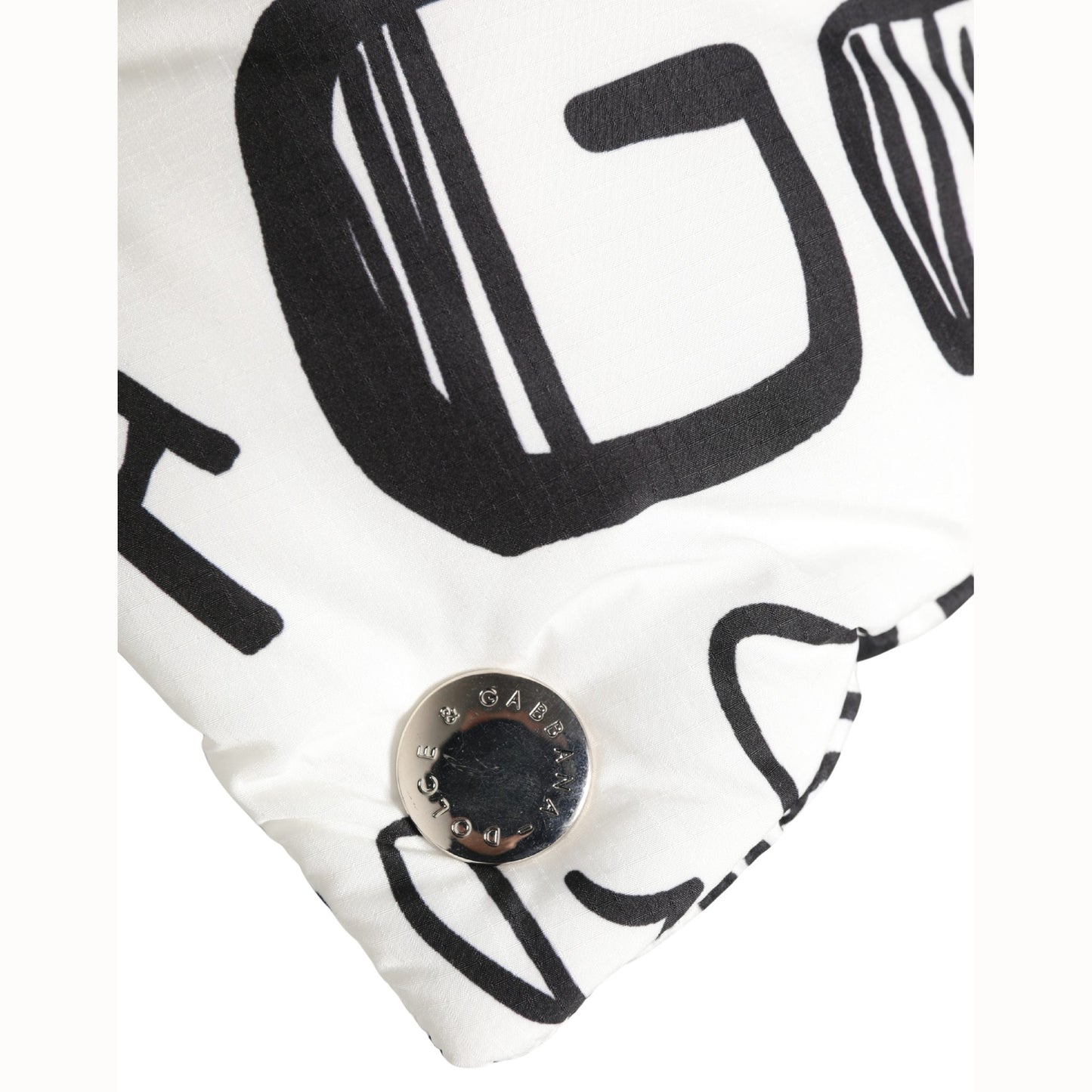 Dolce & Gabbana White Logo Print Whole Head Wrap Capello Hat