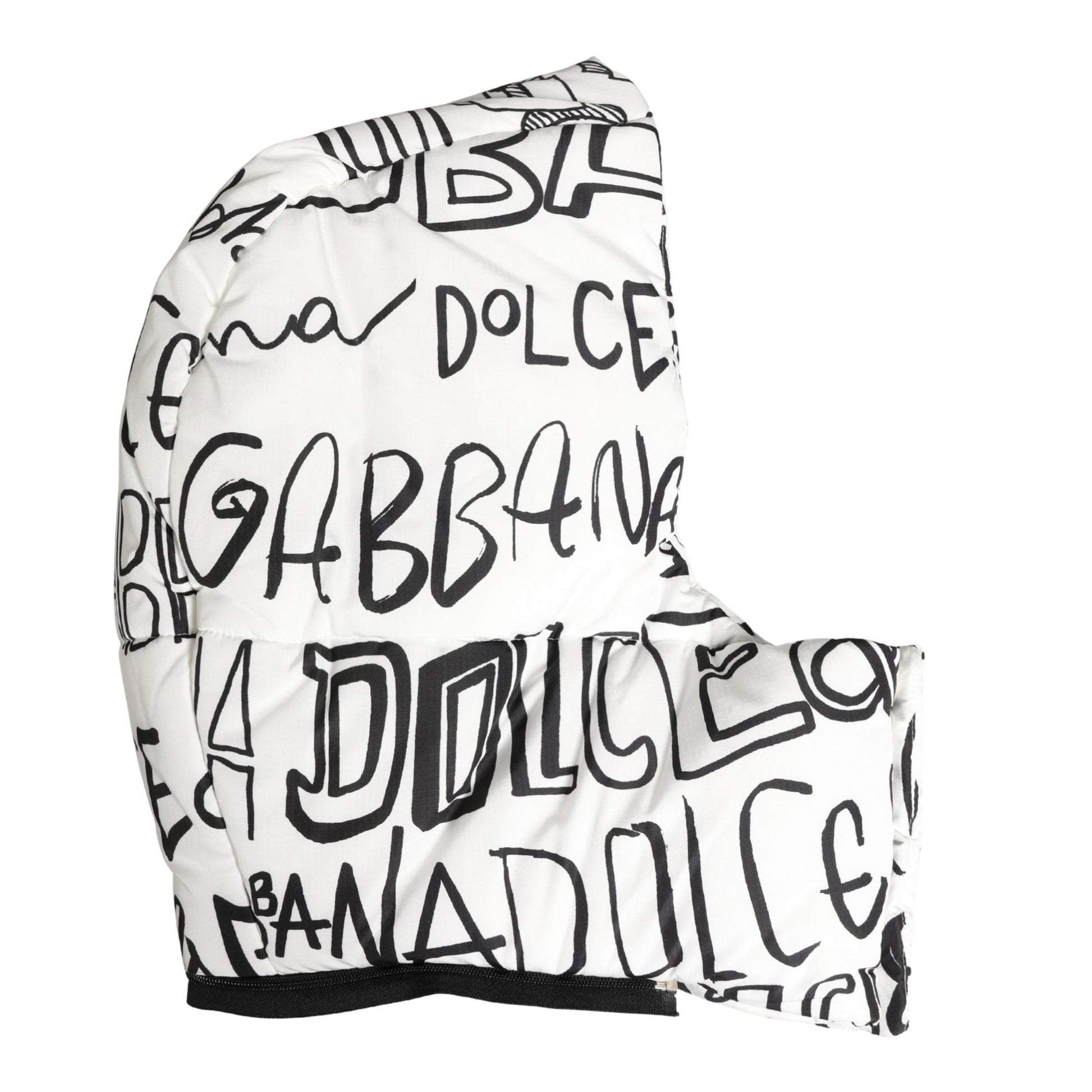 Dolce & Gabbana White Logo Print Whole Head Wrap Capello Hat