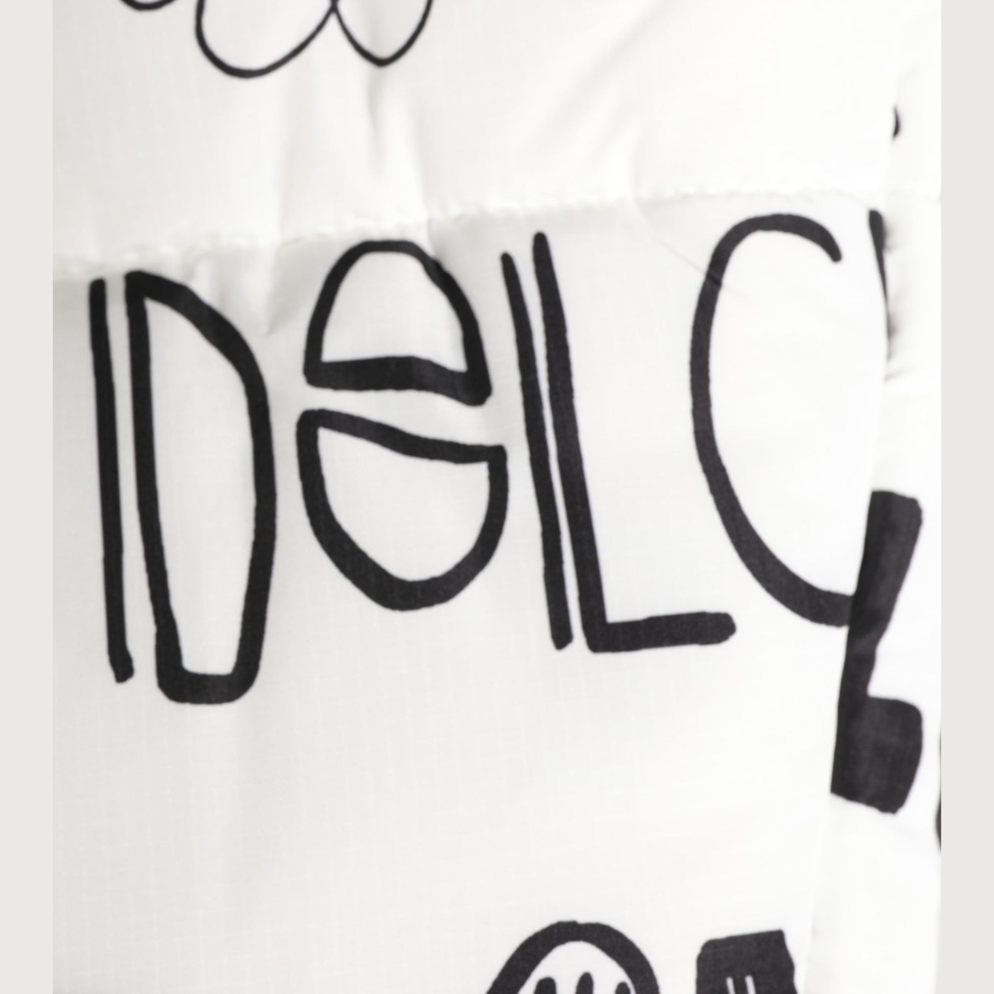 Dolce & Gabbana White Logo Print Whole Head Wrap Capello Hat