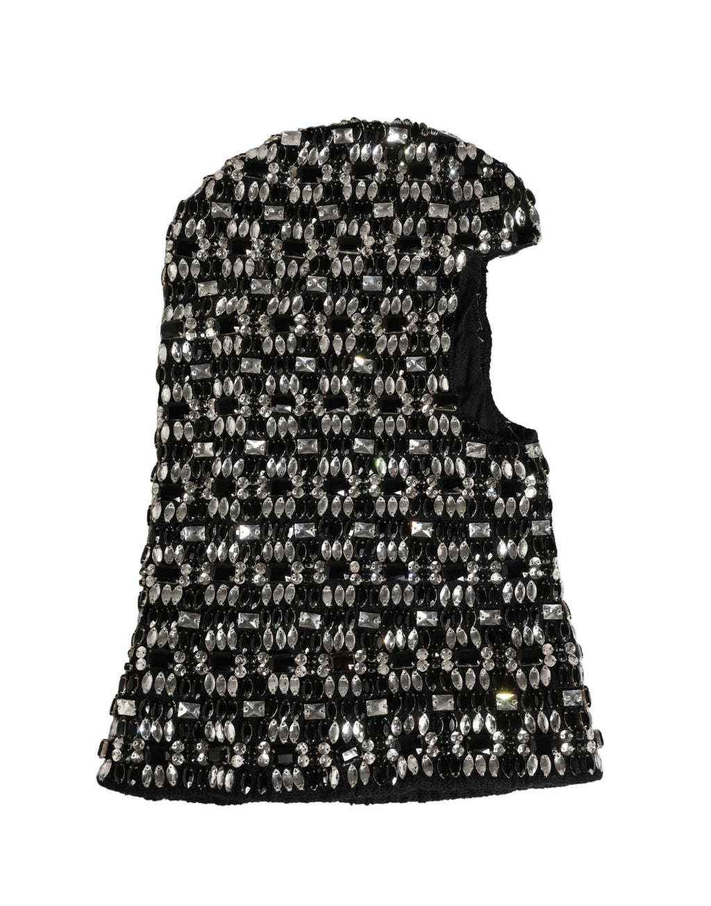 Dolce & Gabbana Black Wool Crystal Embellished Balaclava Hat - Eljoys Fashion 
