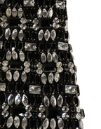 Dolce & Gabbana Black Wool Crystal Embellished Balaclava Hat - Eljoys Fashion 