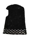 Dolce & Gabbana Black Wool Crystal Embellished Balaclava Hat - Eljoys Fashion 