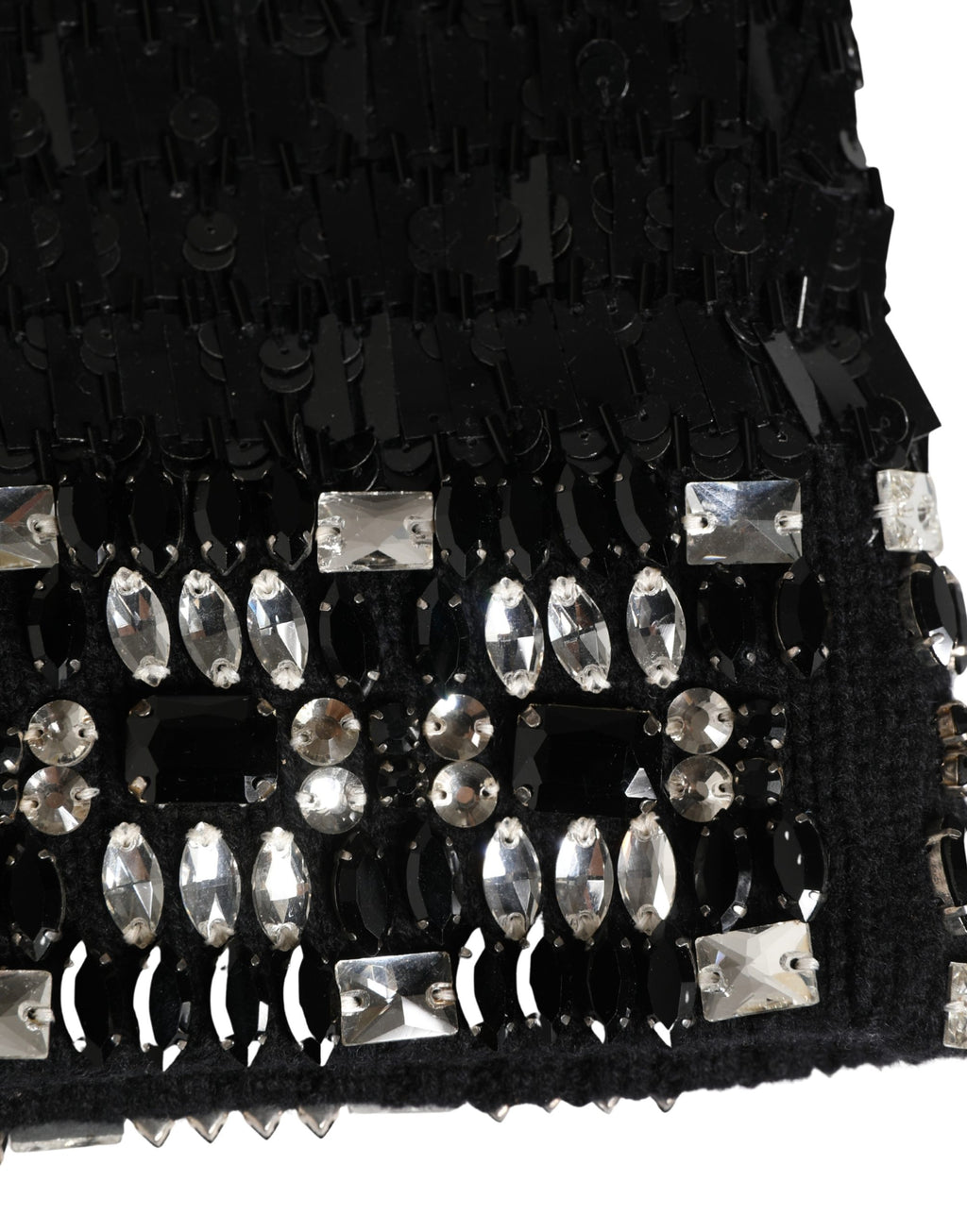 Dolce & Gabbana Black Wool Crystal Embellished Balaclava Hat - Eljoys Fashion 