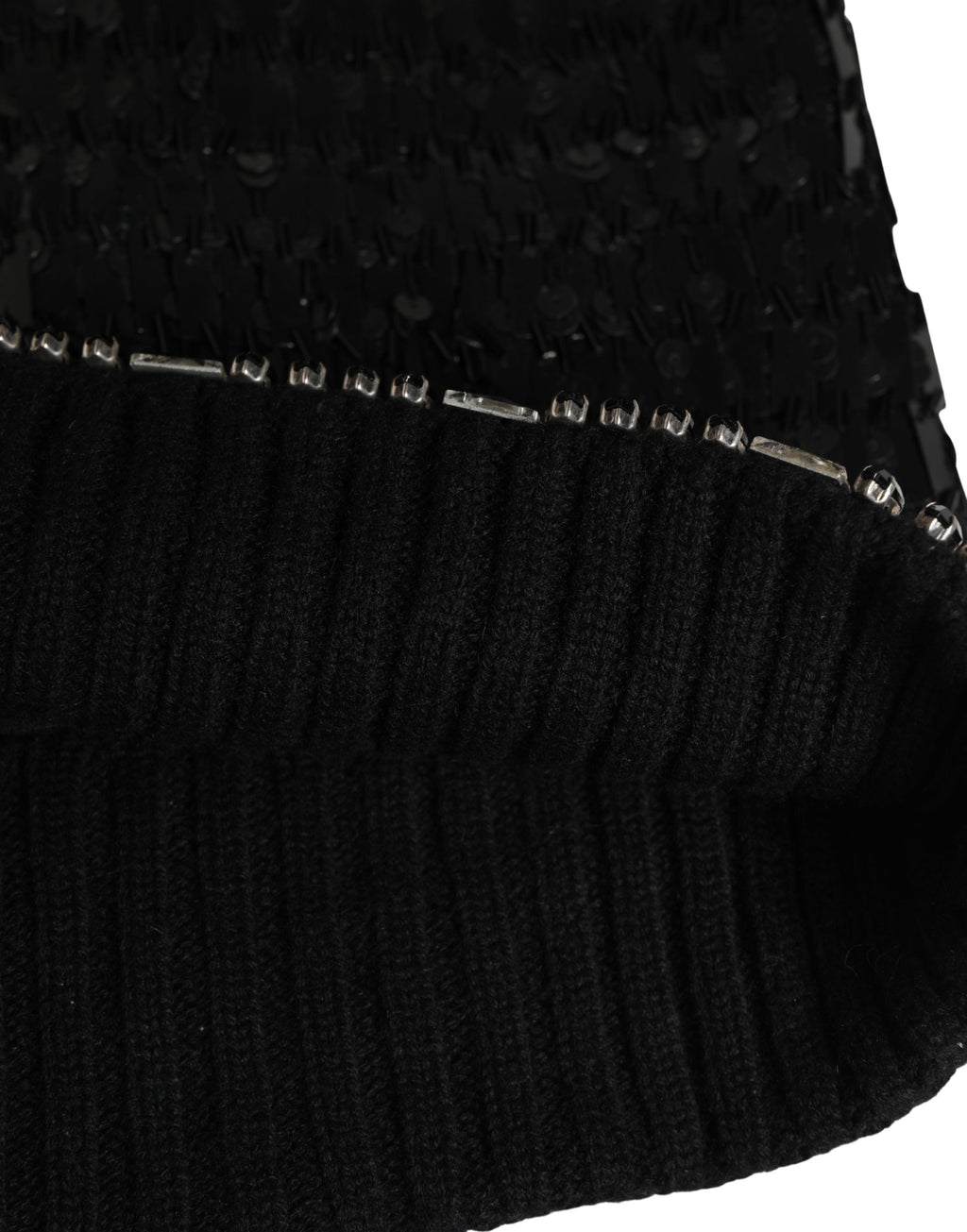 Dolce & Gabbana Black Wool Crystal Embellished Balaclava Hat - Eljoys Fashion 