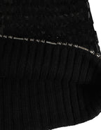 Dolce & Gabbana Black Wool Crystal Embellished Balaclava Hat - Eljoys Fashion 
