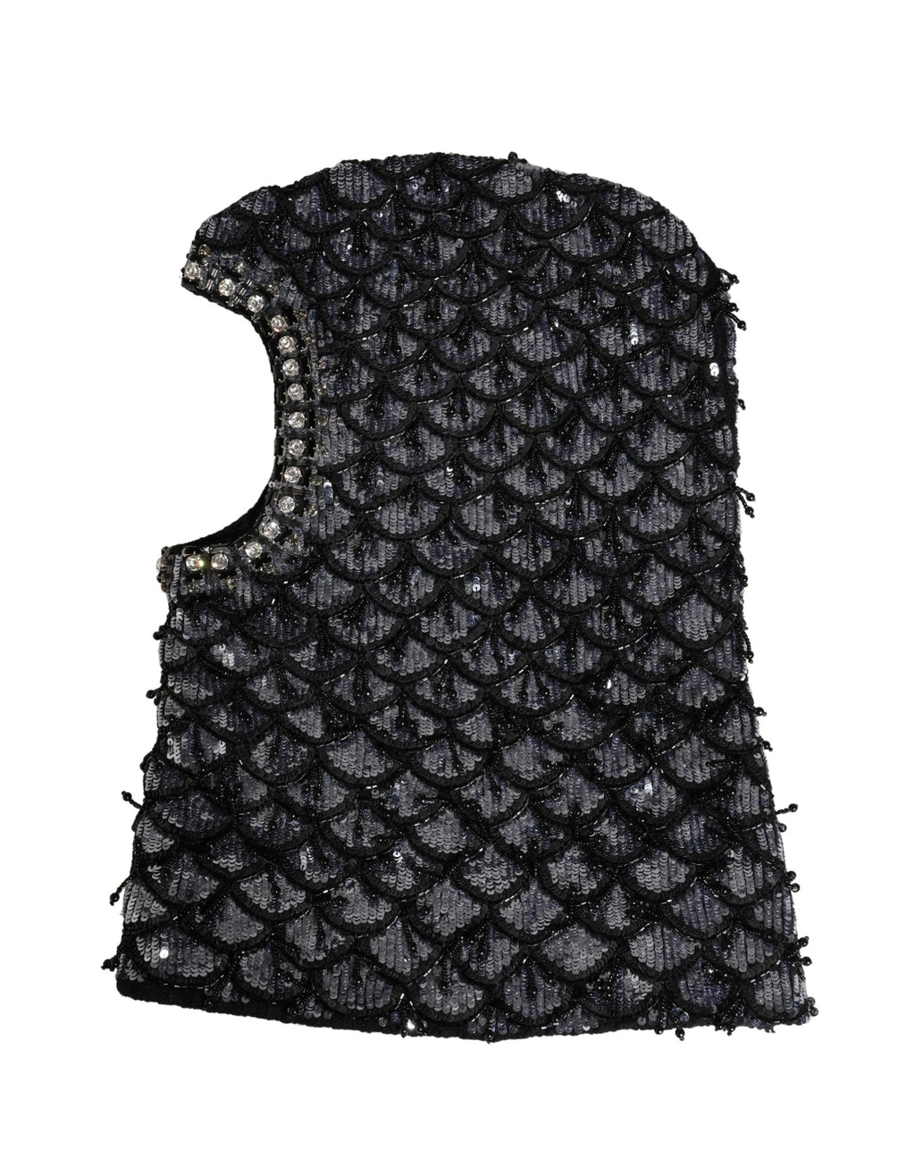 Dolce & Gabbana Black Wool Crystal Embellished Balaclava Hat - Eljoys Fashion 