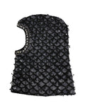 Dolce & Gabbana Black Wool Crystal Embellished Balaclava Hat - Eljoys Fashion 