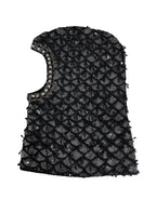Dolce & Gabbana Black Wool Crystal Embellished Balaclava Hat - Eljoys Fashion 