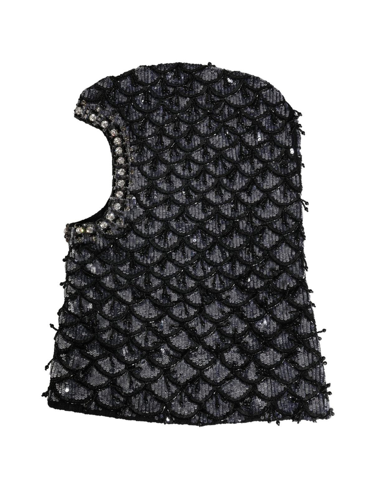Dolce & Gabbana Black Wool Crystal Embellished Balaclava Hat - Eljoys Fashion 