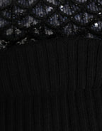 Dolce & Gabbana Black Wool Crystal Embellished Balaclava Hat - Eljoys Fashion 
