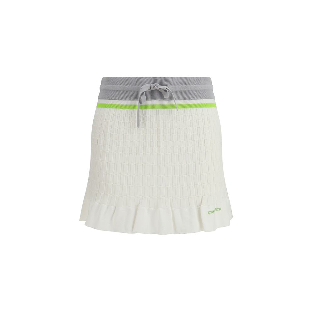 Casablanca White Cotton Mini Skirt Casablanca