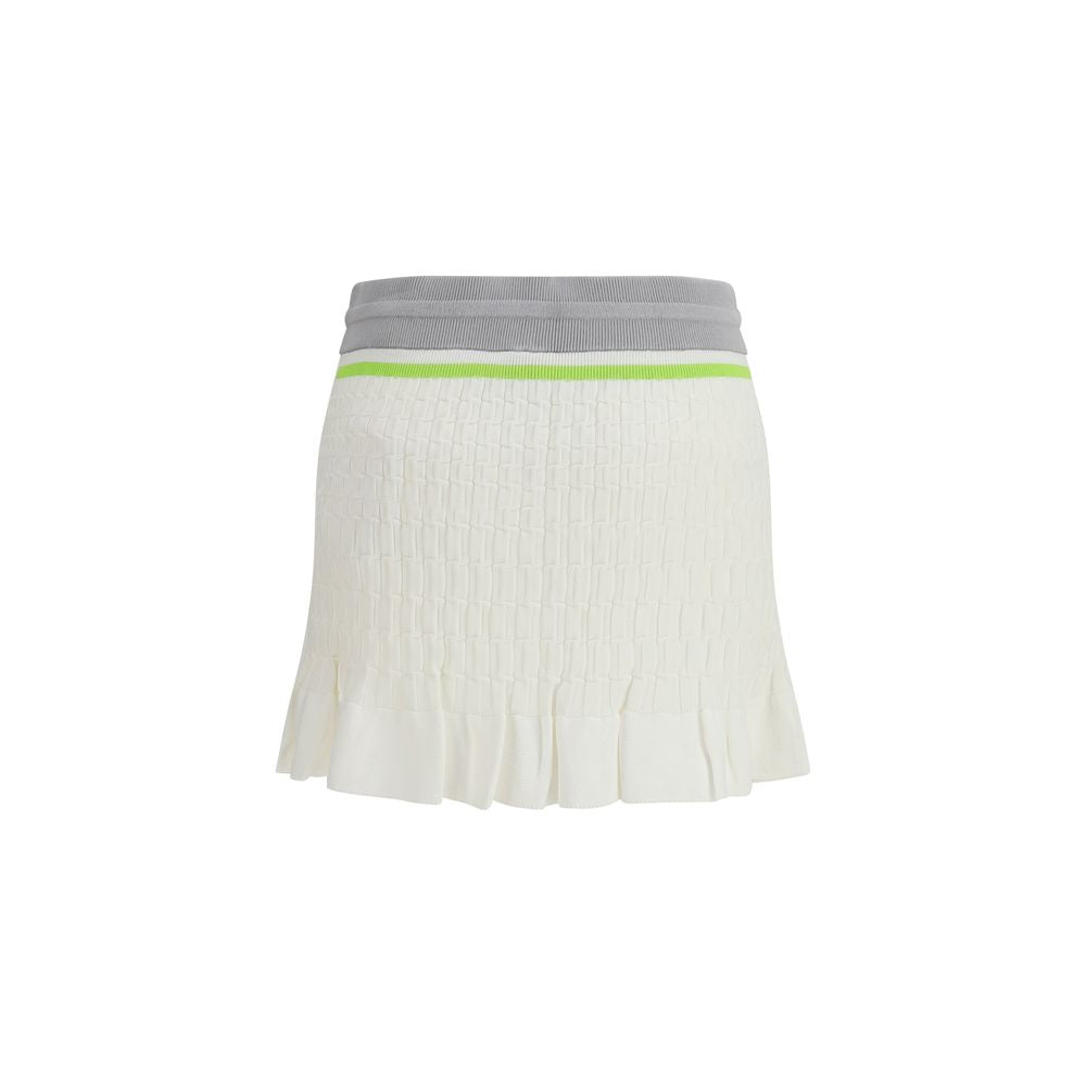 Casablanca White Cotton Mini Skirt Casablanca