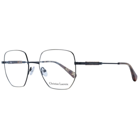 Christian Lacroix Black Stainless Steel Glasses Frames