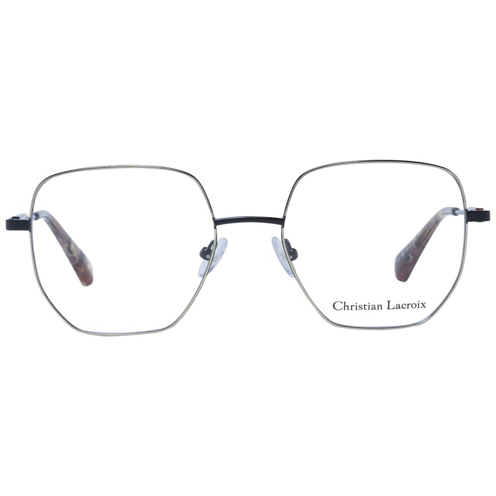 Christian Lacroix Black Stainless Steel Glasses Frames