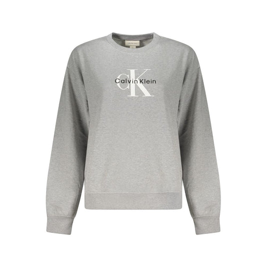 Calvin Klein Grigio Cotton Women Sweatshirt Calvin Klein
