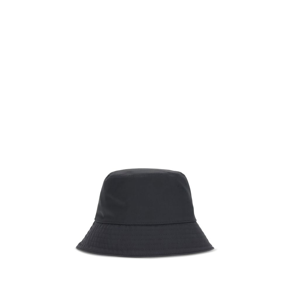 Moncler Blue Cotton Bucket Hat Moncler