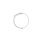 Brunello Cucinelli silver metal necklace with a sleek, modern design, featuring a smooth chain and minimalist style.