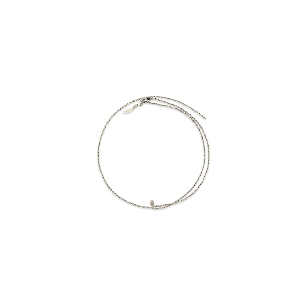 Brunello Cucinelli silver metal necklace with sleek, modern design featuring a delicate chain and minimalist style.