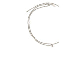 Brunello Cucinelli silver metal necklace with sleek, modern design and delicate chain, showcasing fine craftsmanship and elegant style.