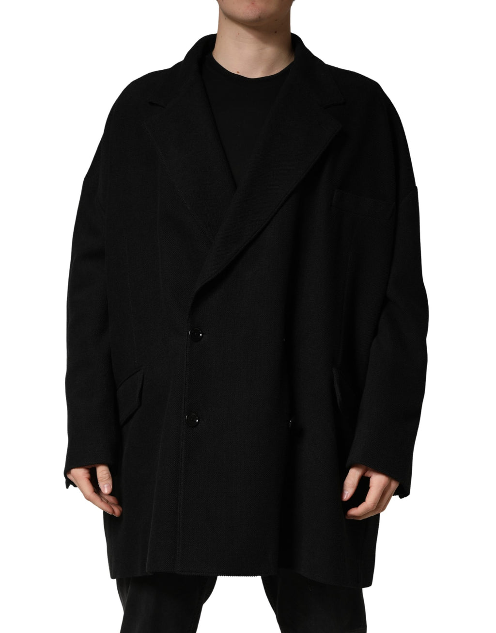 Dolce & Gabbana Black Double Breasted 2 Buttons Suit Jacket - Eljoys Fashion 