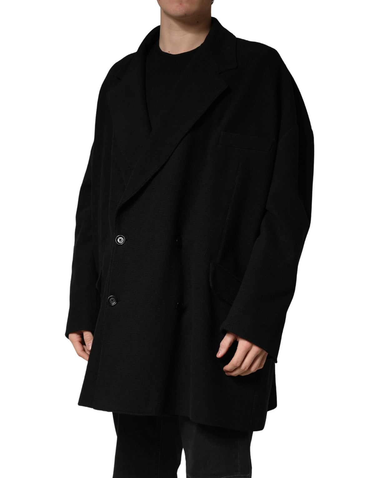 Dolce & Gabbana Black Double Breasted 2 Buttons Suit Jacket - Eljoys Fashion 