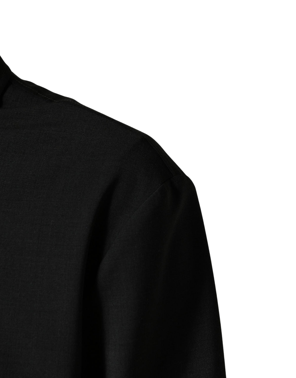 Dolce & Gabbana Black Wool Logo Full Zip Men Bomber Jacket - Eljoys Fashion 