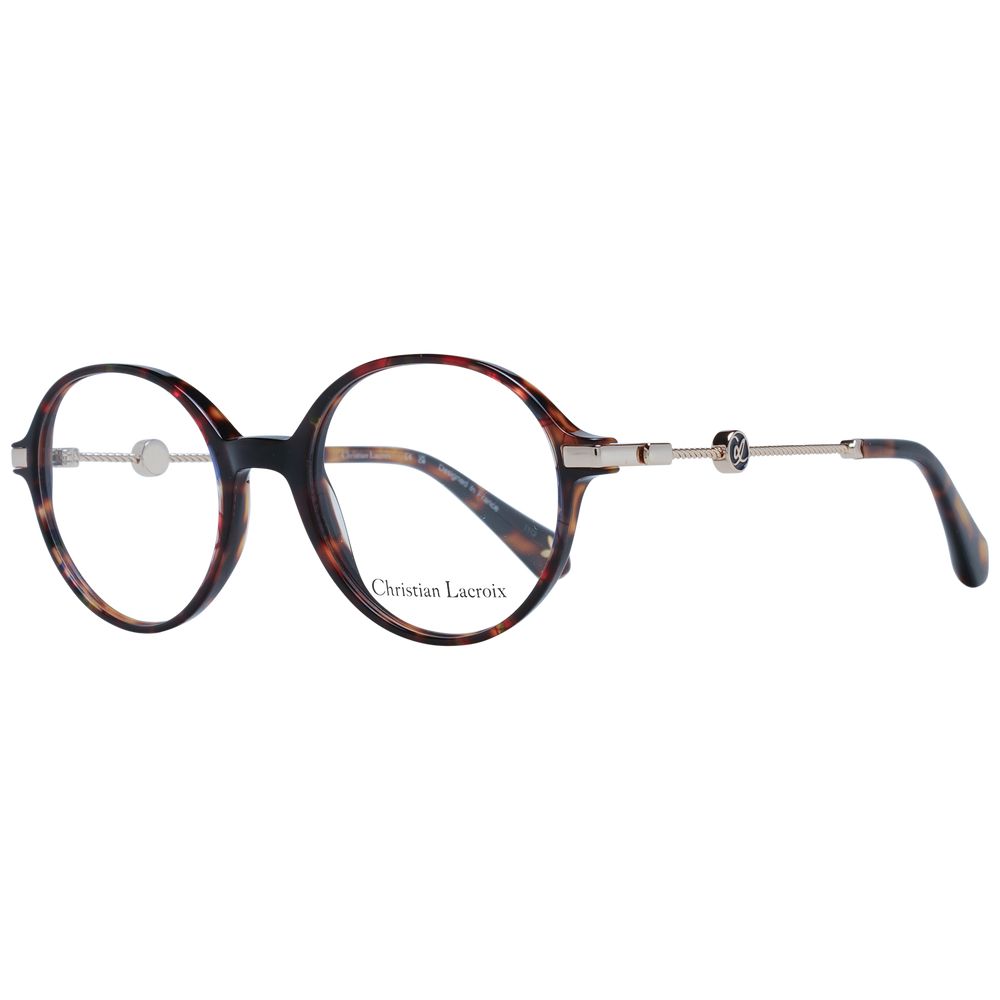 Christian Lacroix Brown Acetate Glasses Frames