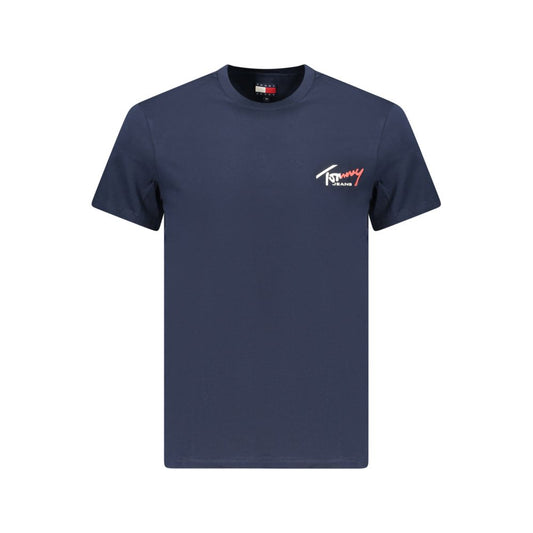Tommy Hilfiger Blue Cotton Men T-Shirt Tommy Hilfiger