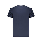 Blue cotton men's T-shirt by Tommy Hilfiger featuring a classic fit and brand logo on the chest.