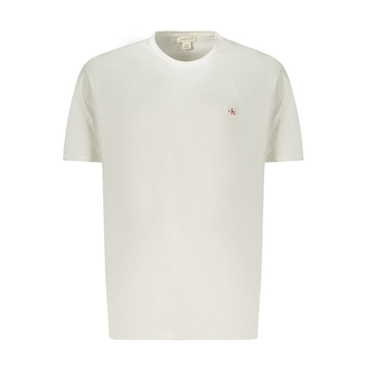 Calvin Klein White Cotton Men T-Shirt Calvin Klein