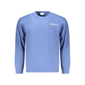 Superga Azzurro cotton men's sweatshirt with crew neck and long sleeves, featuring a casual, comfortable fit.