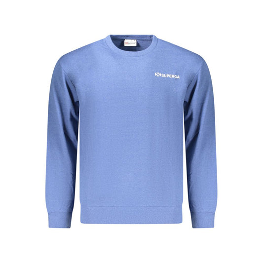 Superga Azzurro Cotton Men Sweatshirt Superga