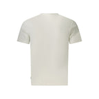 White cotton men's T-shirt by Pepe Jeans, featuring a classic fit and simple design, displayed flat on a white background.