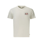 White Pepe Jeans cotton men's T-shirt with round neckline and short sleeves, displayed flat on a plain background.