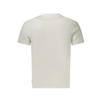 Pepe Jeans Bianco cotton men's T-shirt with round neckline and short sleeves, casual style, white fabric.