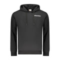 Superga black cotton men's hoodie with a drawstring hood and front pocket, casual and comfortable everyday wear.