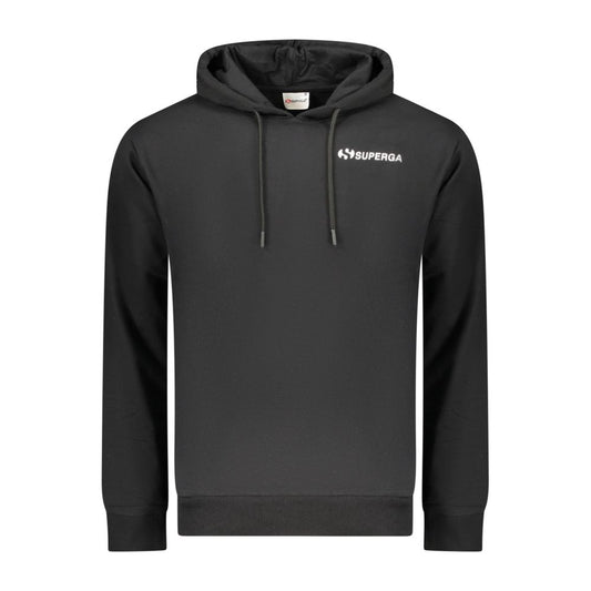 Superga Black Cotton Men's Hoodie Superga
