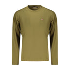 Men's Napapijri Verde cotton T-shirt with short sleeves and crew neck, featuring the brand logo on the front.