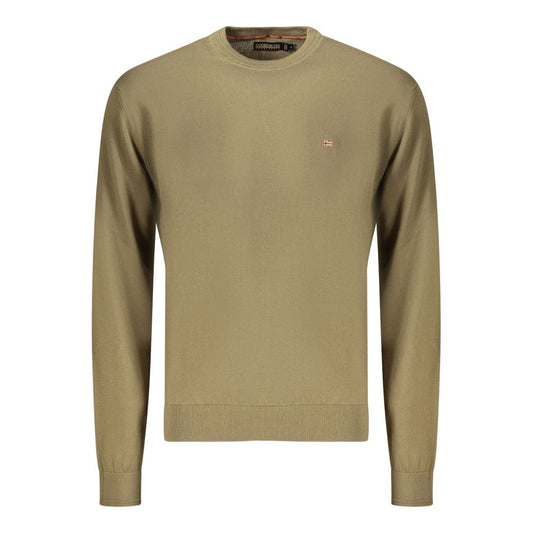Napapijri Verde Cotton Men's Long-Sleeve Shirt Napapijri