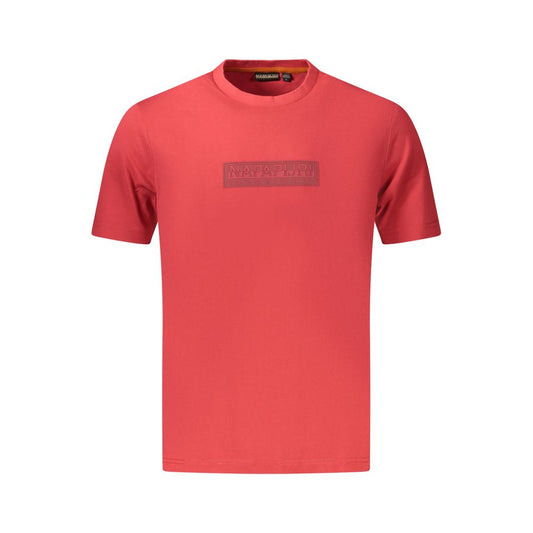 Napapijri Red Cotton Men's T-Shirt Napapijri